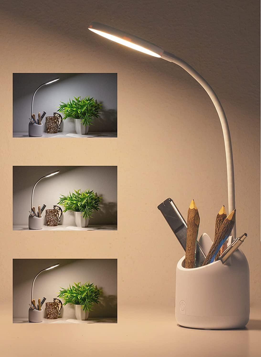 360° Rotating Study Table Light With Pen Holder