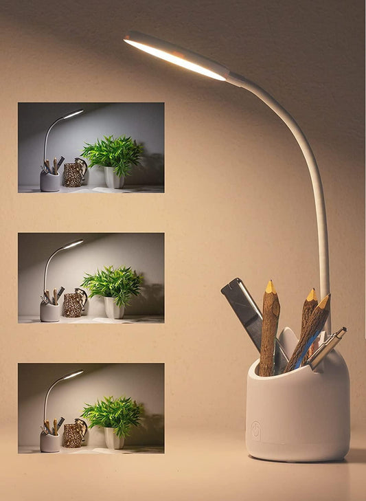 360° Rotating Study Table Light With Pen Holder